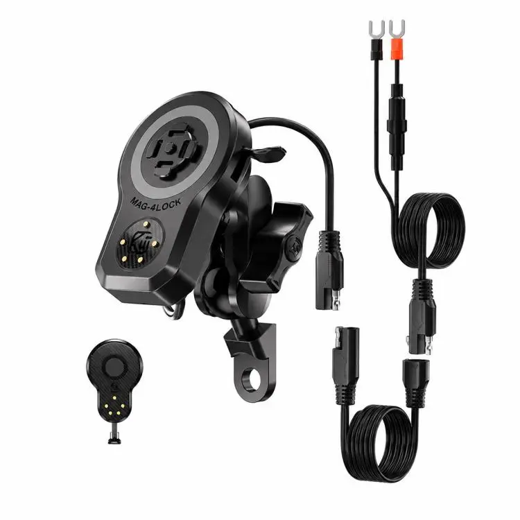 45W Motorcycle 360-degree Rotating Magnetic Phone Wireless Charger Holder, Type