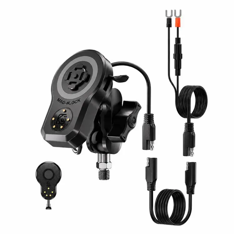 45W Motorcycle 360-degree Rotating Magnetic Phone Wireless Charger Holder, Type