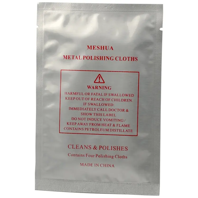 4pcs /Pack MESHUA Polishing Cloths For Watches, Fine Metals, Jewelry Cleaner And Tarnish Remover(White)
