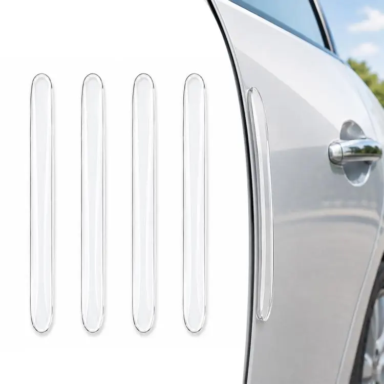 4pcs / Set Invisible Car Door Bumper Guard Anti-collision Protector Strip Sticker(High Transparency)