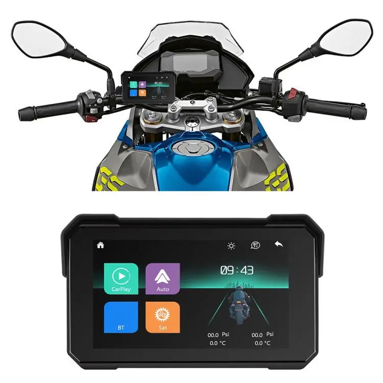 5 inch Motorcycle Wireless CarPlay and Android Auto Display Screen Navigator, Type