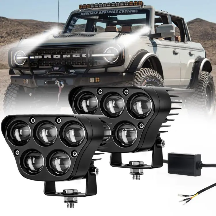 50W 5-Inch High-Power Yellow-White Spotlight For Cars And Trucks, Specification