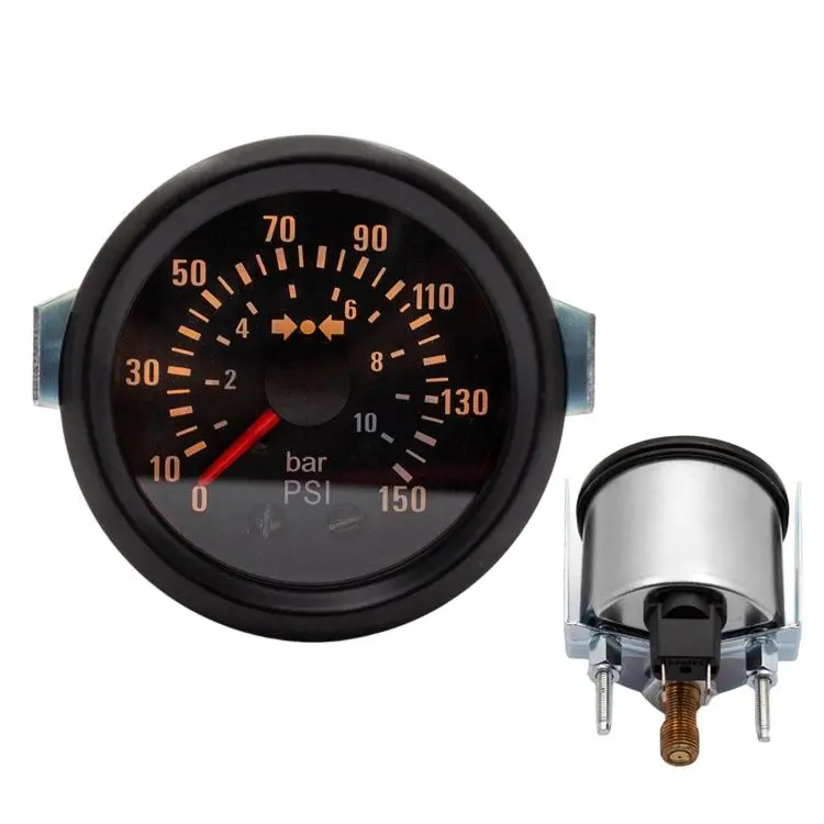 52mm Mechanical Car Air Pressure Gauge Direct Sensing Dual Scale Pressure Meter