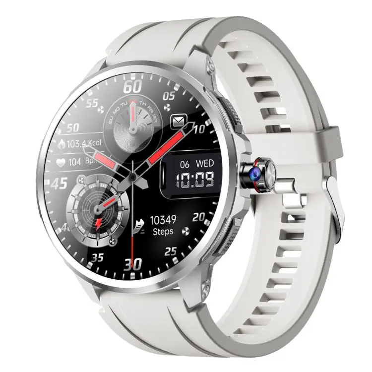 5G SIM Card Global Roaming Dual-System Outdoor Photography Smartwatch(Silver 3+32G)