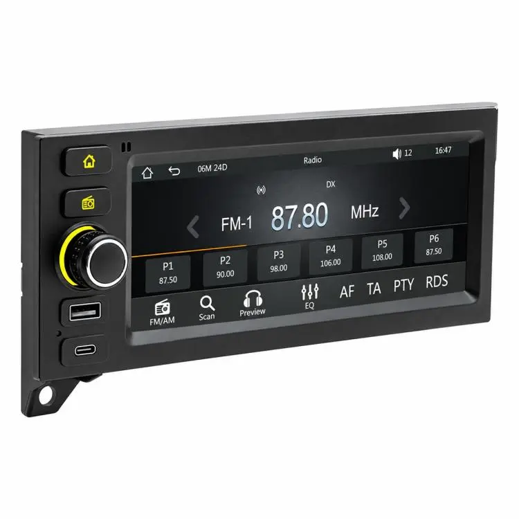 6.86 inch Car MP5 Player Wireless Central Control Smart Screen for Jeep(Black Red)