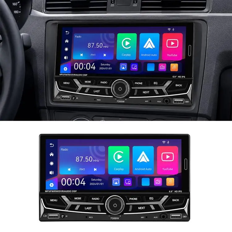 6.9 inch Car Wireless Carplay Dual Spindle MP5 Player, Specification