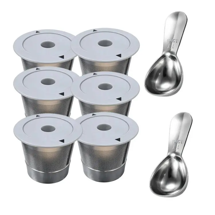 6 Packs Single-Needle K Cups For Keurig 1.0 & 2.0 Stainless Steel Refillable Coffee Filter Pod