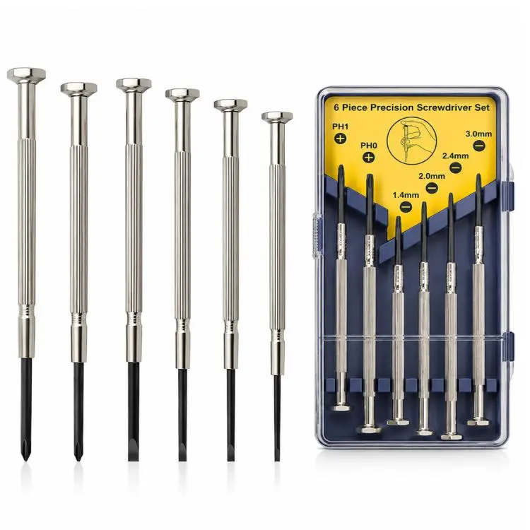 6 Set Precision Screwdriver Set for Watch and Eyeglass Repair(Blue)