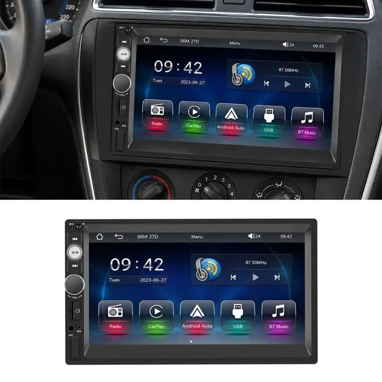 7 inch Car HD Touchable Screen Wireless Carplay Dual Spindle MP5 Player, Specification
