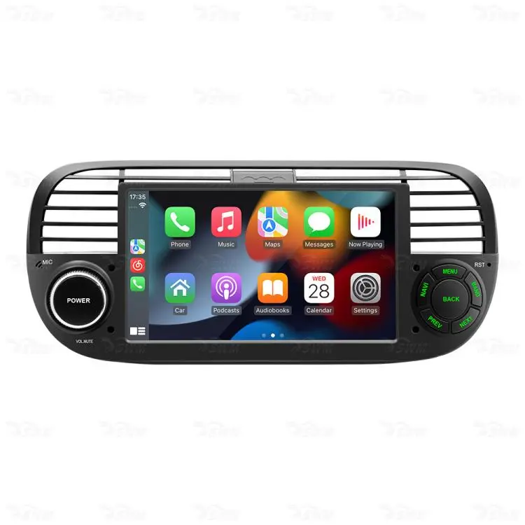 7 inch Car MP5 Player Wireless Central Control Smart Screen for Fiat 500 2007-2015(Black)
