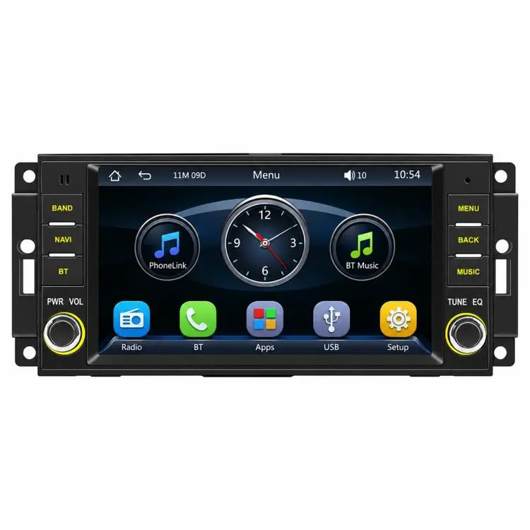 7 inch Car MP5 Player Wireless Central Control Smart Screen for Jeep Wrangler(Black Red)