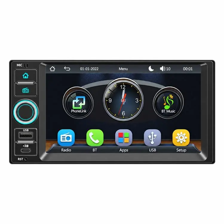 7 inch Car MP5 Player Wireless Central Control Smart Screen for Nissan(Black Red)