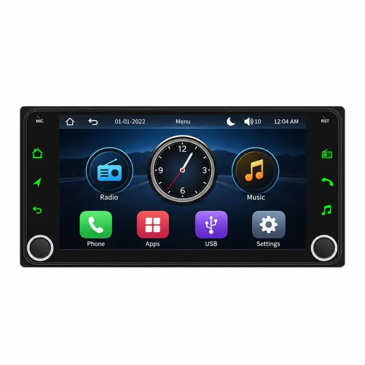 7 inch Car MP5 Player Wireless Central Control Smart Screen with Button for Toyota Corolla(Black Red)