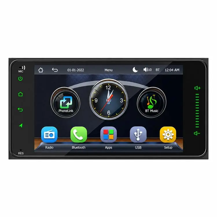 7 inch Full Touch Car MP5 Player Wireless Central Control Smart Screen for Toyota Corolla(Black Red)