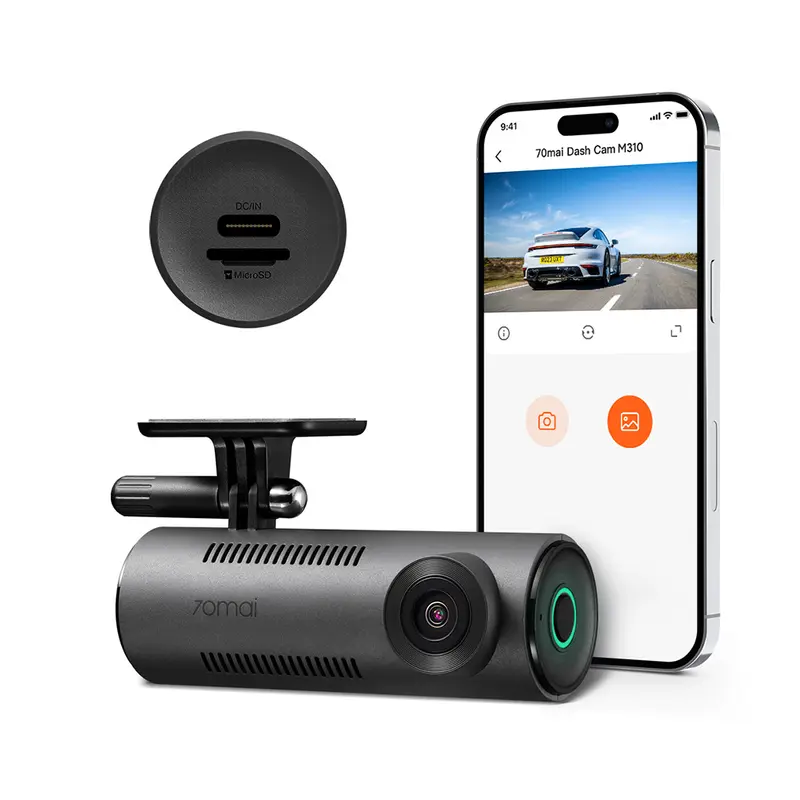 70mai Dash Cam M310 HD with Built-In LED Indicator & Upgraded USB C