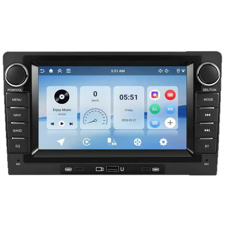 9-Inch CarPlay Compatible In-Car Center Console With 7-Inch Screen Bluetooth Navigation Rearview Camera Player, Spec