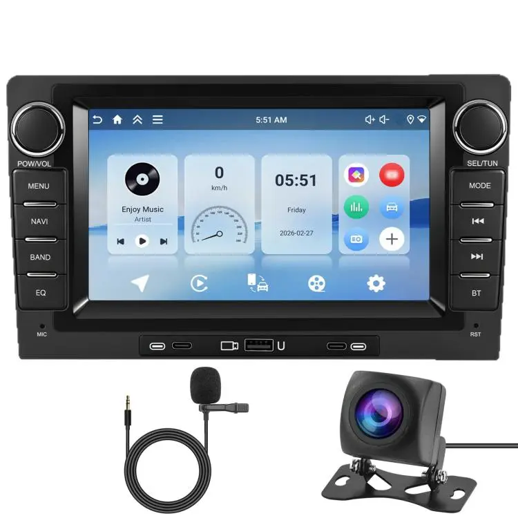 9-Inch CarPlay Compatible In-Car Center Console With 7-Inch Screen Bluetooth Navigation Rearview Camera Player, Spec