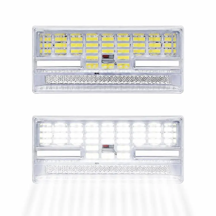 9D H-Shaped 24V LED Truck Side Marker Light with White Underglow Ground Lamp(White)