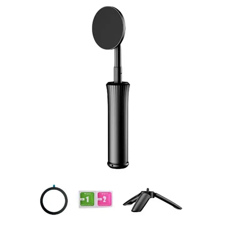 A004 Desktop Magnetic Phone Mount Multi-Functional Retractable Live Streaming & Shooting Stand(Black)
