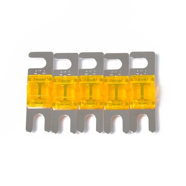 A0302 Dark Orange 5 PCS Car Audio AFS Mini ANL 40A Fuse Nicked Plated