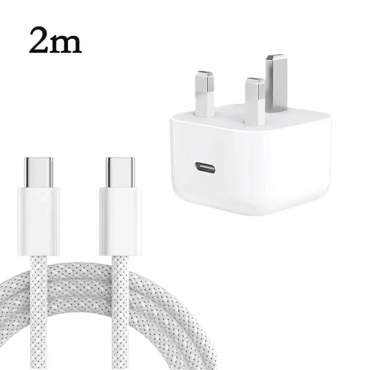 A3365 PD40W USB-C / Type-C Charger with 2m Type-C to Type-C Data Cable, UK Plug
