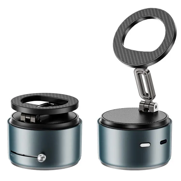 A5 Multifunctional Magnetic Phone Holder Bluetooth Speaker(Dark Blue)