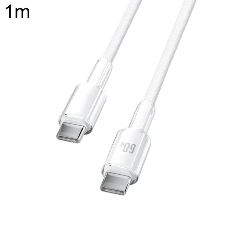 ABEEL A62 PD60W USB-C/Type-C to USB-C/Type-C Fast Charging Braided Data Cable Length