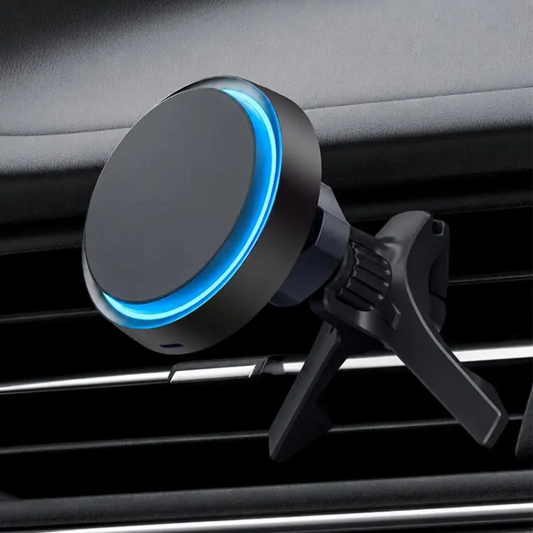 AC01 Rotating Magnetic Wireless Charging Car Air Vent Phone Holder(Dark Grey)