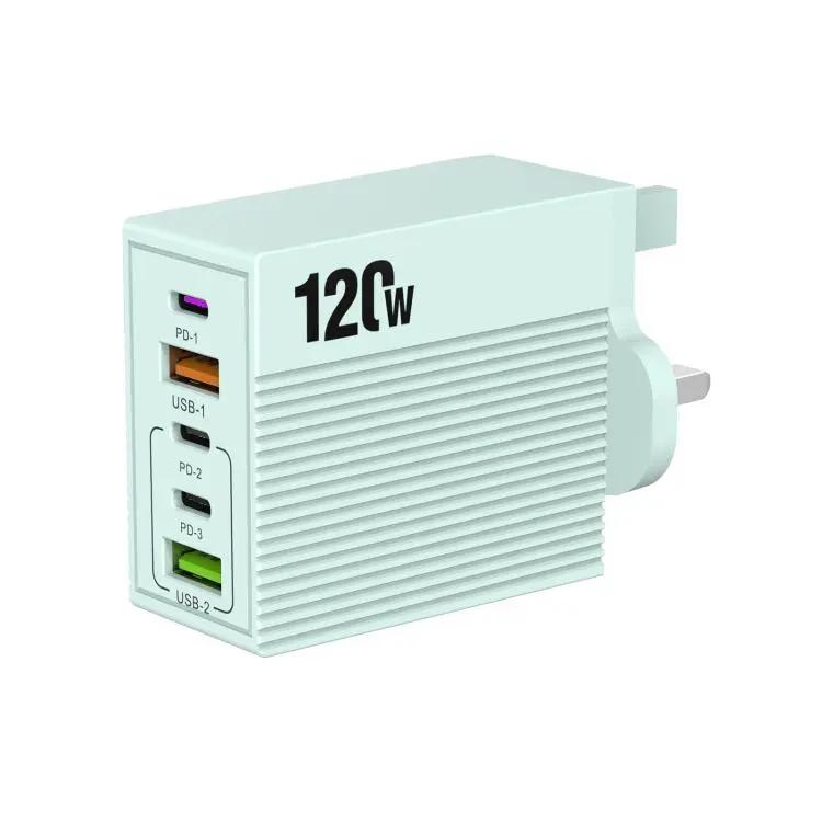 ADC-F007 120W 3xType-C Dual USB Multi-Port Charger, Plug