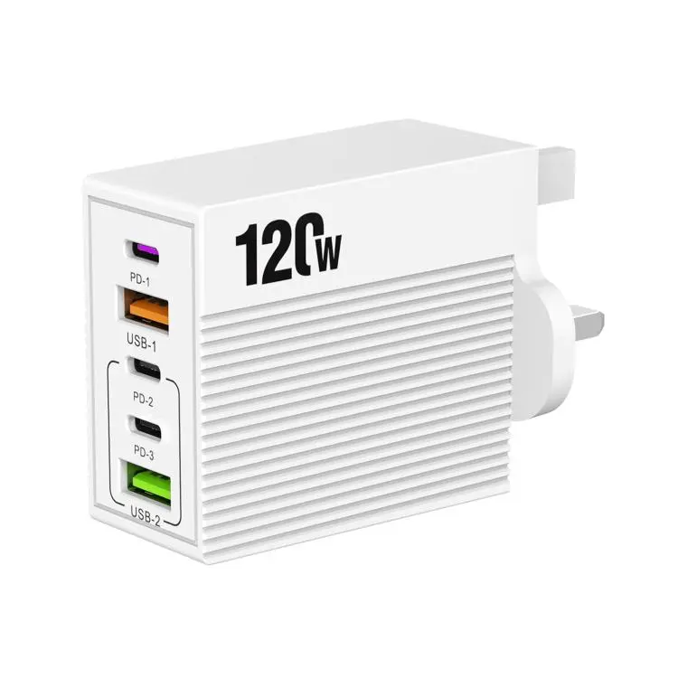 ADC-F007 120W 3xType-C Dual USB Multi-Port Charger, Plug
