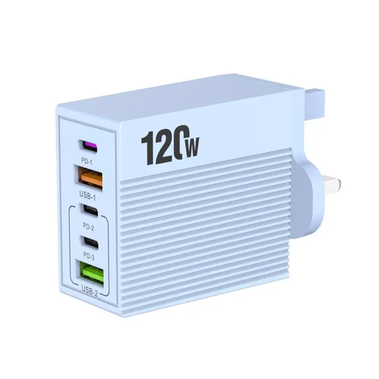 ADC-F007 120W 3xType-C Dual USB Multi-Port Charger, Plug