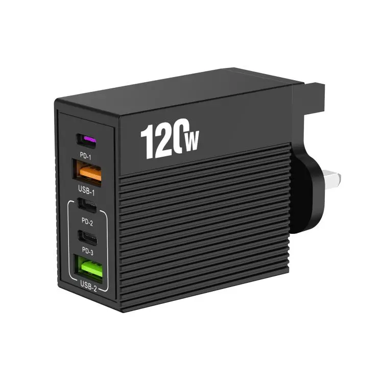 ADC-F007 120W 3xType-C Dual USB Multi-Port Charger, Plug