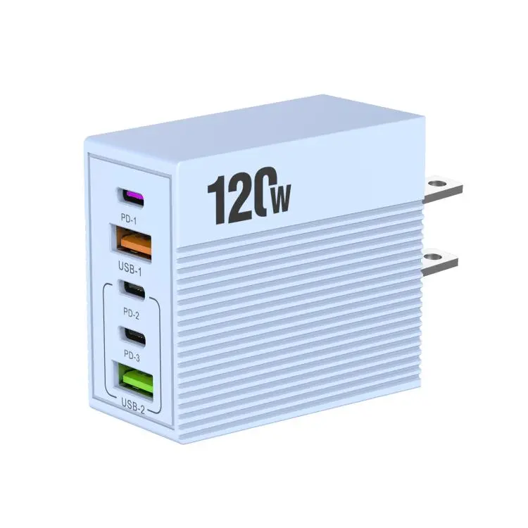 ADC-F007 120W 3xType-C Dual USB Multi-Port Charger, Plug