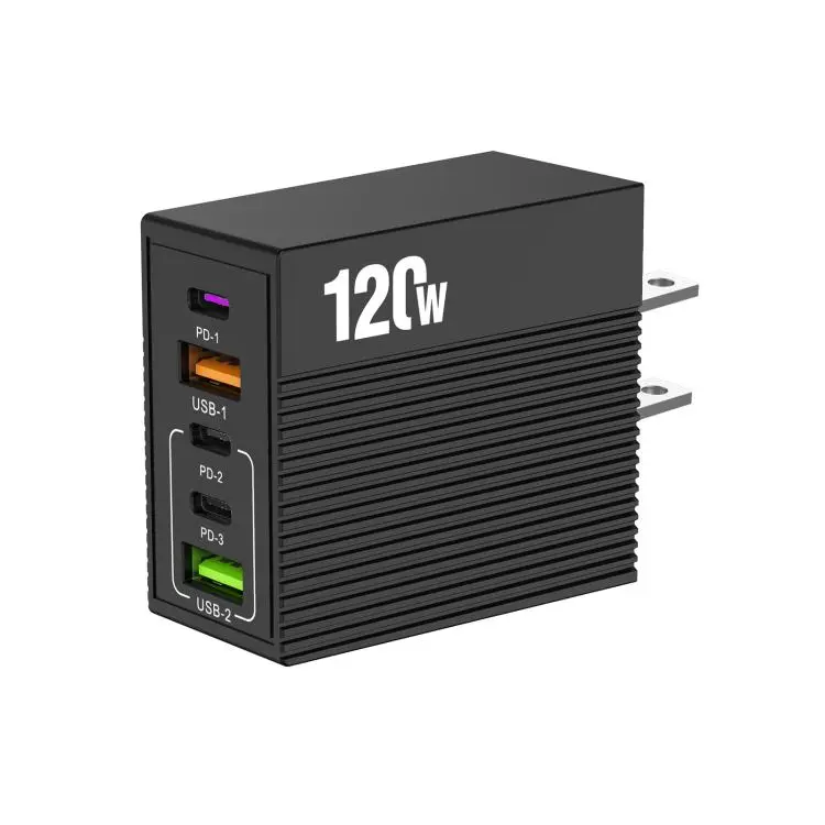 ADC-F007 120W 3xType-C Dual USB Multi-Port Charger, Plug