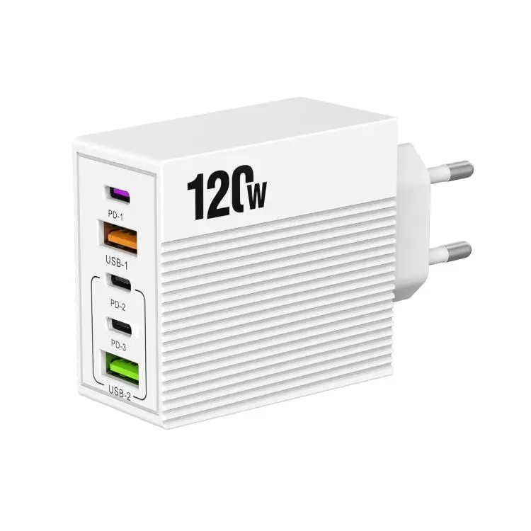 ADC-F007 120W 3xType-C Dual USB Multi-Port Charger, Plug