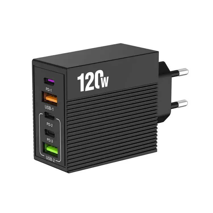 ADC-F007 120W 3xType-C Dual USB Multi-Port Charger, Plug