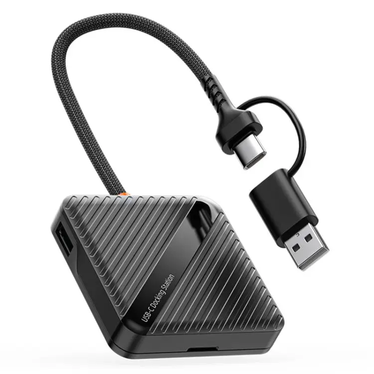 ADS-319 Multifunctional Portable Dual-Purpose Card Reader Storage Box(Black)