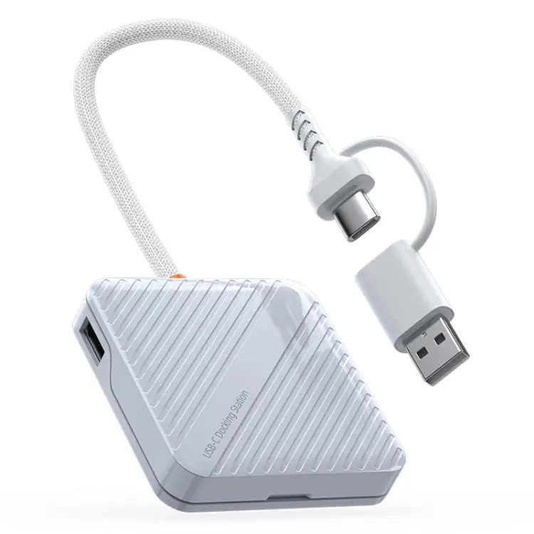 ADS-319 Multifunctional Portable Dual-Purpose Card Reader Storage Box(White)