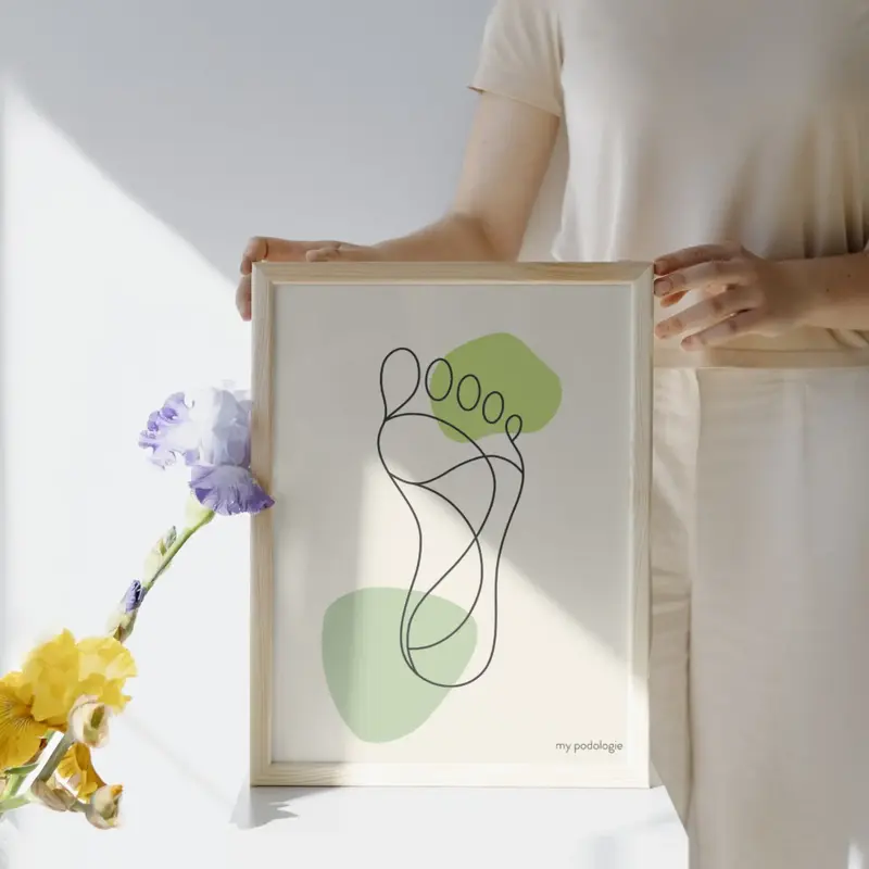 Affiche décorative - Empreinte artistique du pied
