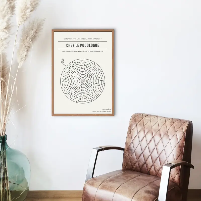 Affiche décorative labyrinthe - Salle d'attente cabinet pédicurie-podologie