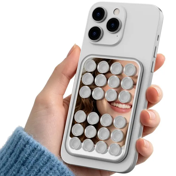 AhaStyle WG206 Silicone Suction Cup Phone Mount With Mirror Adhesive Holder For Mirror Glass(Transparent)