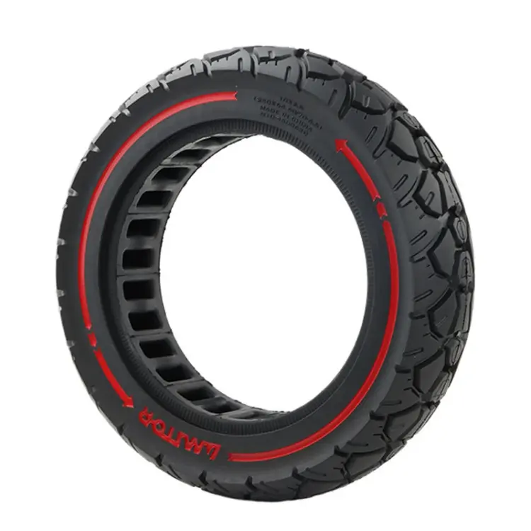 AIMITE 10 inch 45mm Slot Scooter Universal Anti-Blast Anti-skid Shock Absorption Off-road Tire(Red Line)