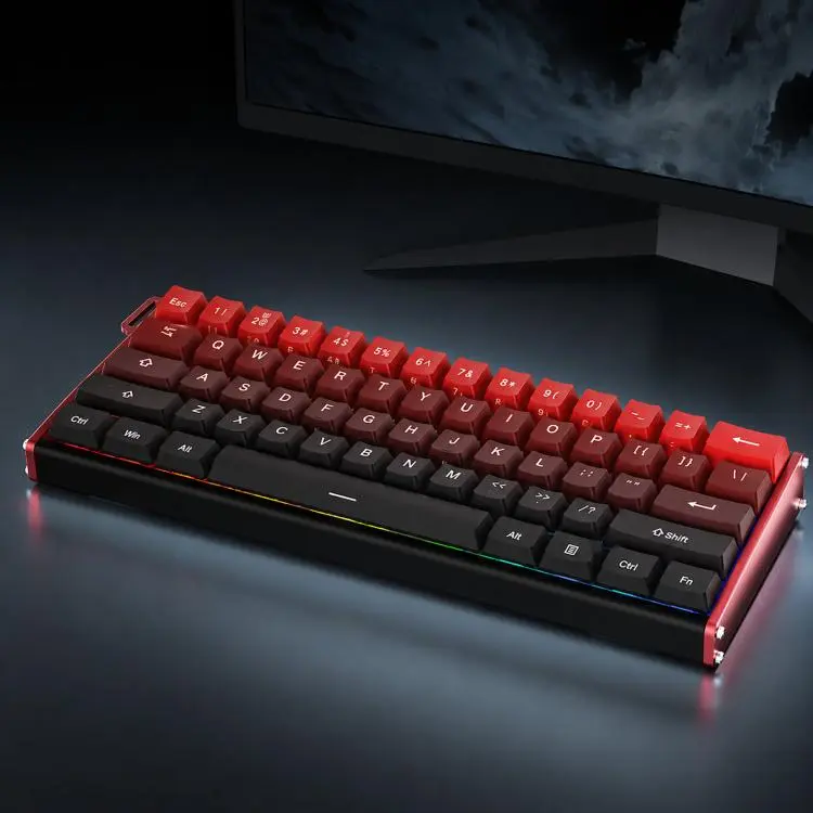 Ajazz ALUX60 CNC Aluminum Magnetic Switch Wired Gaming Keyboard, 8K Polling Rate 0.01mm RT Hot Swappable RGB, Color