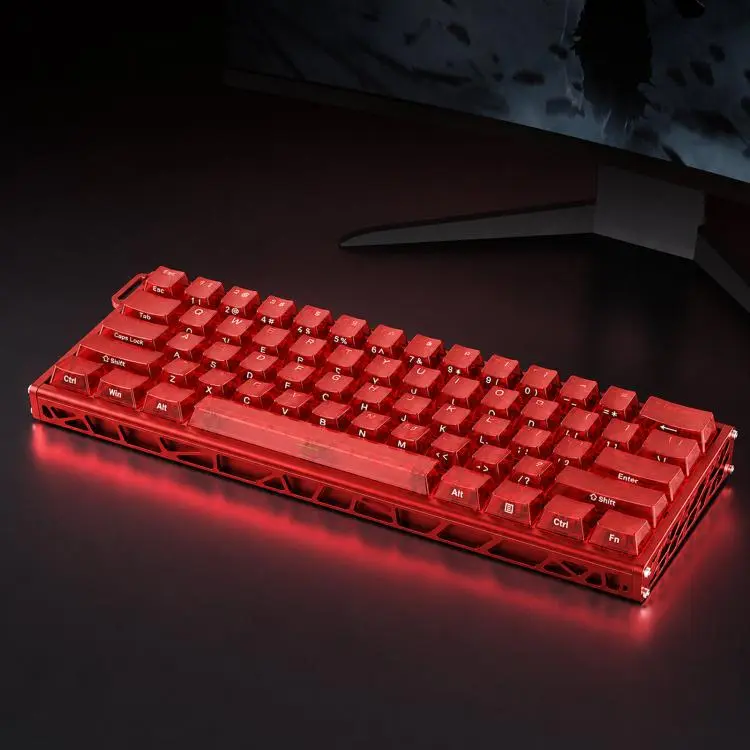 Ajazz ALUX60 CNC Aluminum Magnetic Switch Wired Gaming Keyboard, 8K Polling Rate 0.01mm RT Hot Swappable RGB, Color