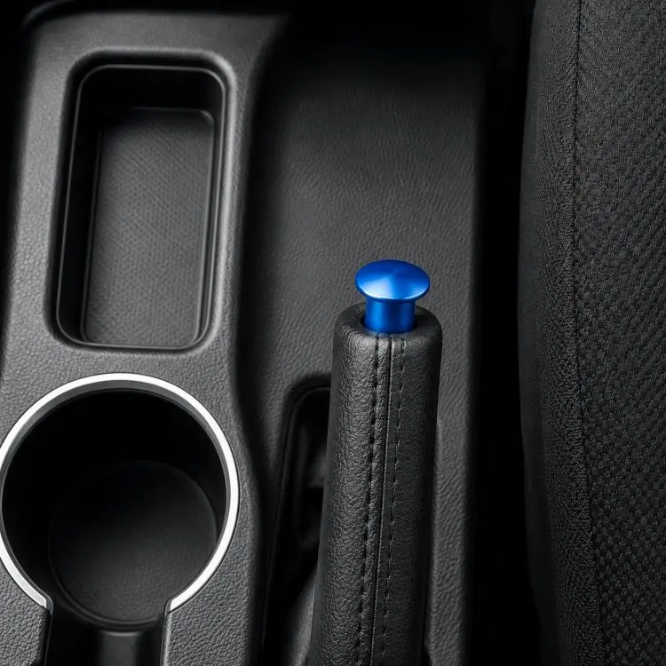 Aluminum Alloy Car Modified Handbrake Release Button Cover(Blue)