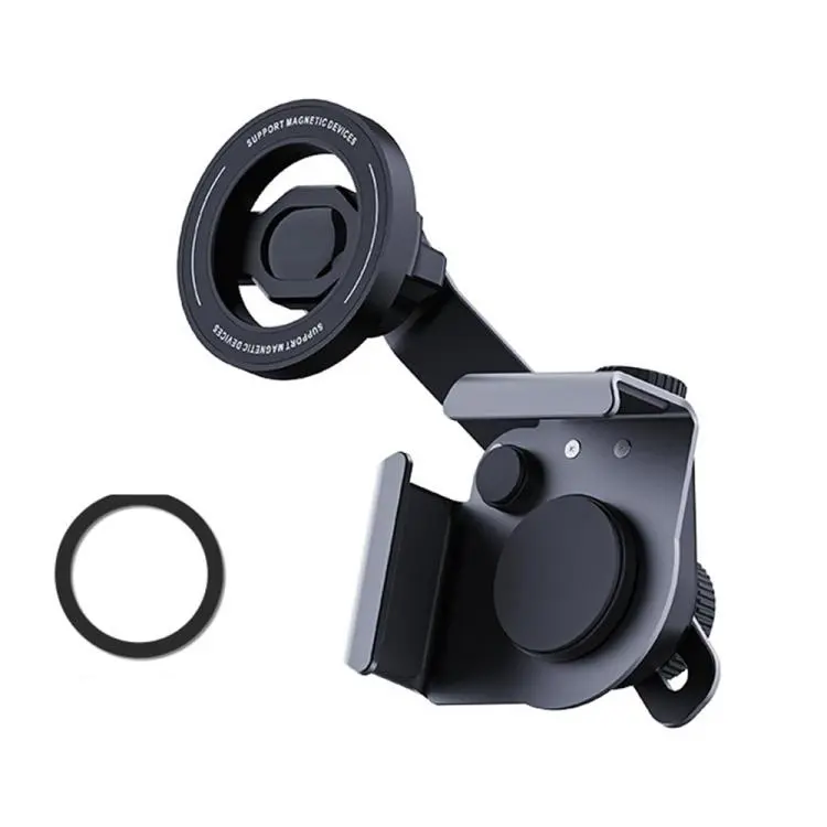 Aluminum Alloy Magnetic Car Phone Mount for New Energy Vehicle Display(Black)