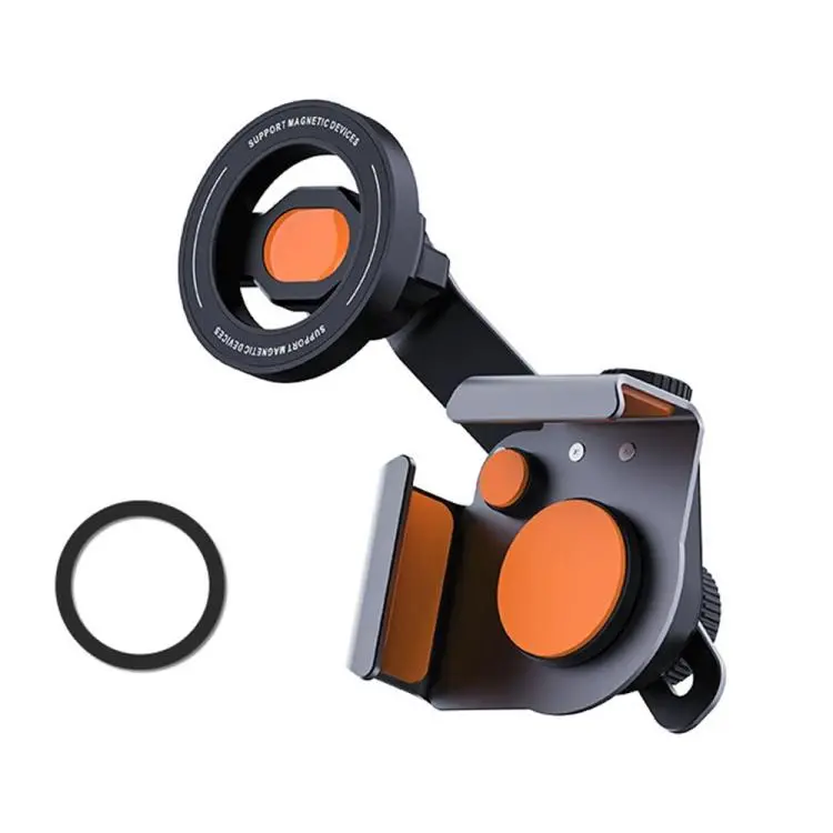 Aluminum Alloy Magnetic Car Phone Mount for New Energy Vehicle Display(Orange)