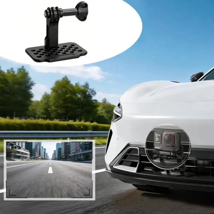 Aluminum Alloy Mounting Bracket For Car Air Intakes For DJI, Insta360, GoPro And Other Action Cameras(Black)