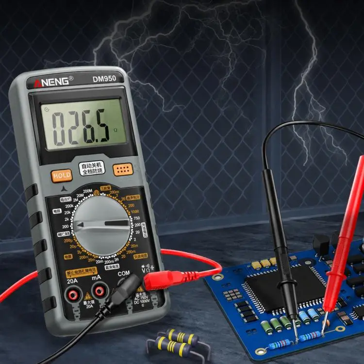 ANENG DM950 Full Range Anti-Burning Digital Multimeter(Black)
