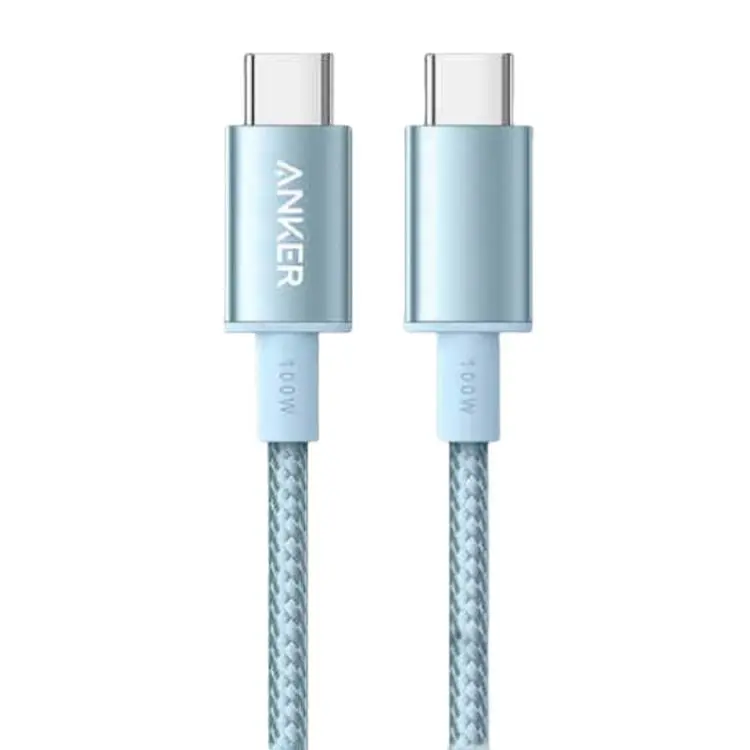 ANKER A8756 1m Braided PD100W Type-C Nylon Fast Charging Cable(Blue)